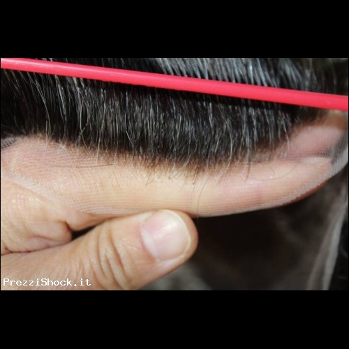 Protesi capelli in swiss lace veri indiani cinesi europei