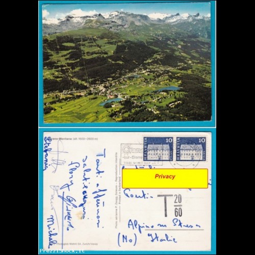 Svizzera VS Valais - Crans Montana veduta - viaggiata