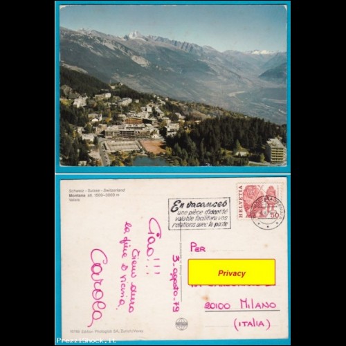 Svizzera VS Valais - Crans Montana veduta - viaggiata