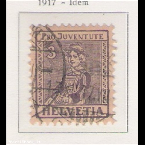 SVIZZERA - 1917 - N. 154 USATO
