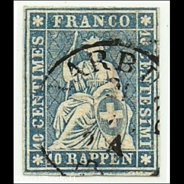 1854 - Svizzera 27 Helvetia C2657-