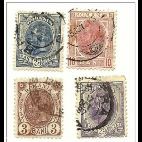 1893 - Romania 101 + 105 + 108/09  Carlo I    C683-