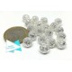 19 perle in metallo filigrana