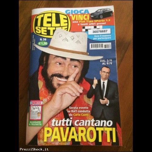 2017 Telesette 36 tutti cantano Pavarotti Damiano Carrara Mi