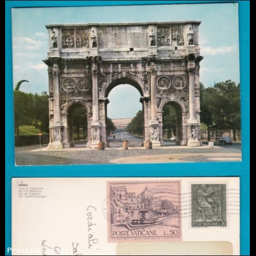 Roma Arco di Costantino -  poste Vaticane storia postale