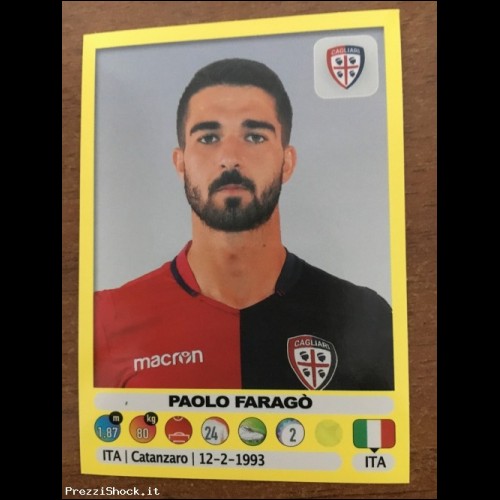 calciatori panini 2018 2019 - 72 Cagliari FARAGO