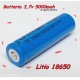 18650 3.7V 5000mAh Batteria ricaricabile Li-ion torcia LED 