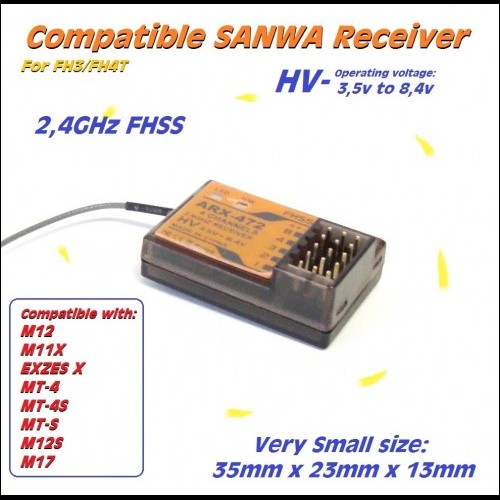 Ricevente RX compatibile SANWA M12 M11X EXZES X MT-4 MT-4S 