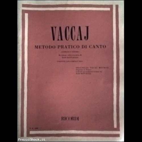 Vaccaj - Metodo pratico di canto
