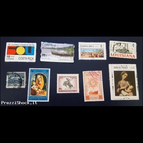 AMERICHE - AMERICA CENTRALE - 9 francobolli