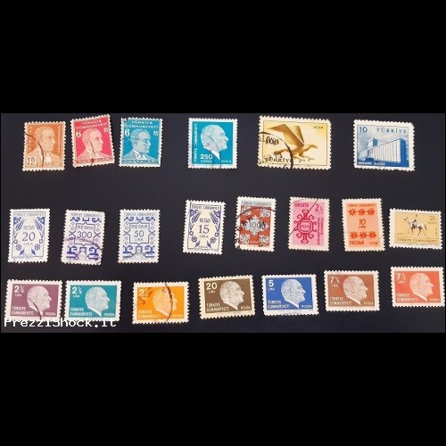 TURCHIA - 21 francobolli