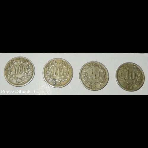 AUSTRIA  10 HELLER  1915  4 MONETE