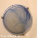 Plafoniera da soff. in vetro - 1 portalampade azzurra usata
