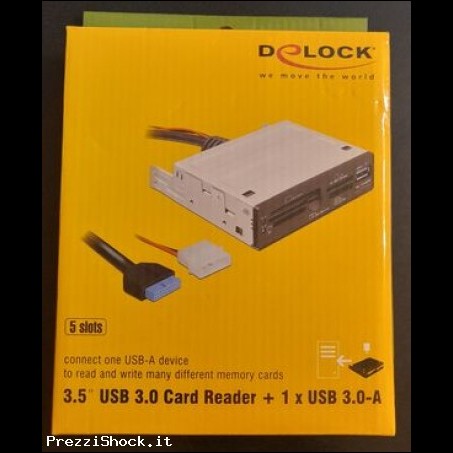 Frontalino card reader 3,5" con una porta USB 3.0 nuovo