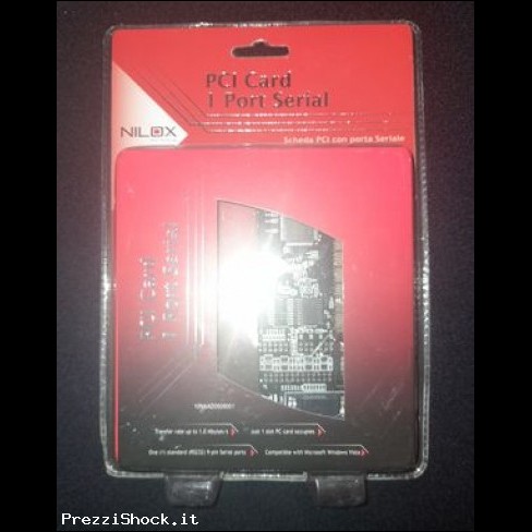 Scheda PCI 1 porta seriale RS232 DB9 Nilox nuova