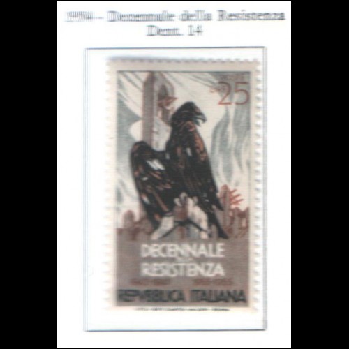 1954 - ITALIA - RESISTENZA - SERIE COMPLETA ** MNH