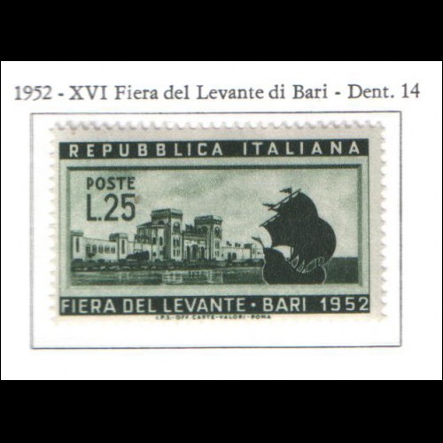 1952 ITALIA FIERA DEL LEVANTE BARI NUOVO **