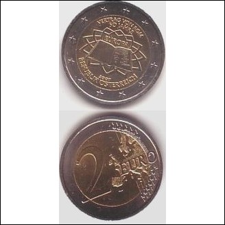 2 EURO AUSTRIACI TRATTATO DI ROMA  ANNO 2007
