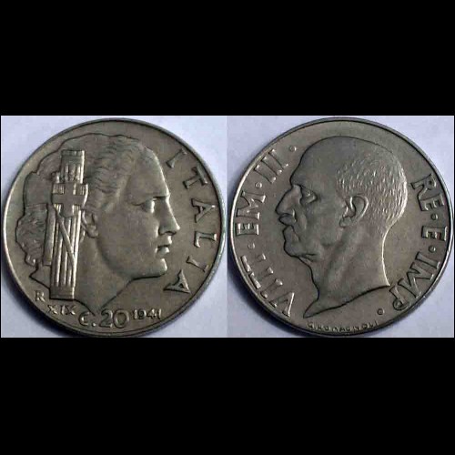 20 centesimi 1941 Vittorio Emanuele III (BB+)