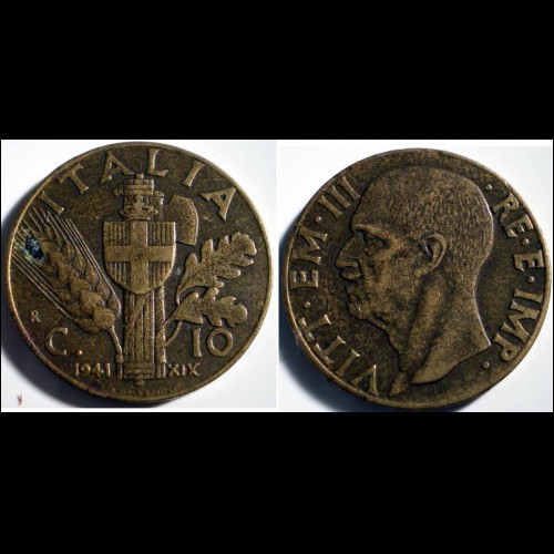 10 centesimi 1941 Vittorio Emanuele III (BB)