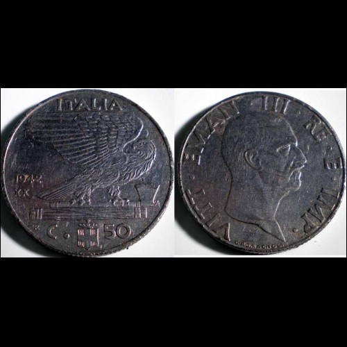 50 centesimi 1942 Vittorio Emanuele III (BB)