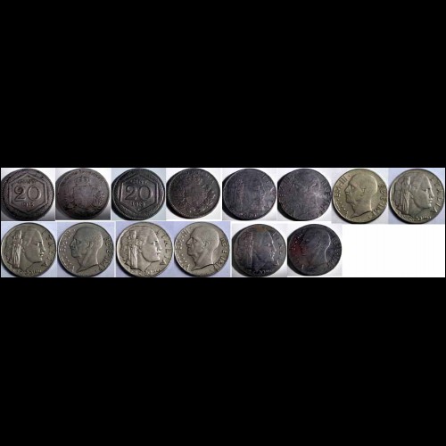 Lotto 7 monete da 20 c.mi V. Emanuele III (BB)da 1918 in poi