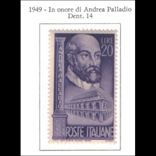 1949 Italia PALLADIO NUOVO ** MNH