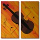 Violine ~ 2 Quadri 80 x 80 cm Dipinto Moderno Acrilico su