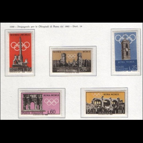 1959 Italia - Preolimpica, olimpiadi di Roma del 1960