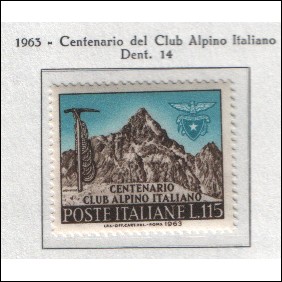 1963 Italia - Centenario della fondazione del C.A.I.