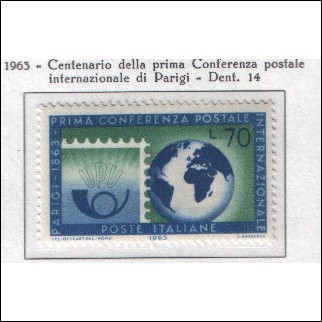 1963 Italia - Centenario della prima conferenza postale