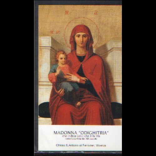 Santino - Madonna Odighitria - Holy Card