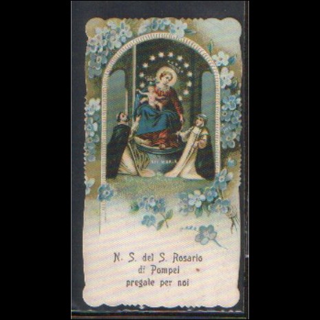 Santino - MADONNA DEL ROSARIO - Holy Card