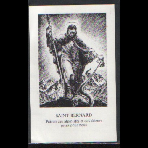 Santino - S. Bernardo - Holy Card Preghiera in Francese
