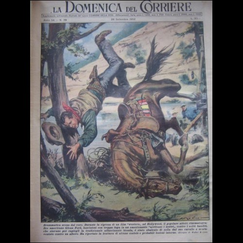 DOMENICA DEL CORRIERE N39-1952 DRAMMATICA SCENA DAL VERO