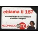 CHIAMA IL 187 - Scheda telefonica italiana SKT334