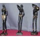 Set 3 Statuine in resina dipinte a mano - 19cm - Arte etnica