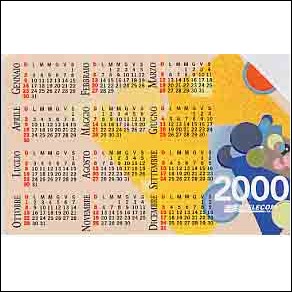 Jeps - a 10 CENTESIMI.... Calendario 2000
