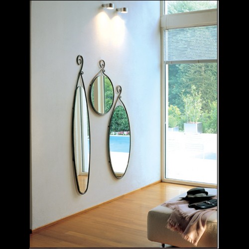 3 speccchi ovali da parete