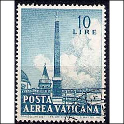 Jeps - Francobollo USATO - Vaticano - Posta Aerea