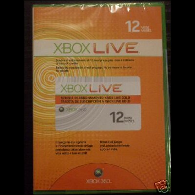 Scheda Abbonamento XBOX 360 LIVE GOLD 12 MESI - Microsoft