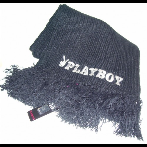 Sciarpa originale PlayBoy 100% acrilico colore nero
