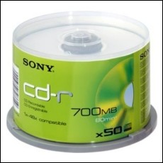 CD-R Sony da 700 MB - conf. da 50 pezzi #SKU18257