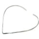 Collarino rigido in argento 926 - deliziosa forma a cuore -