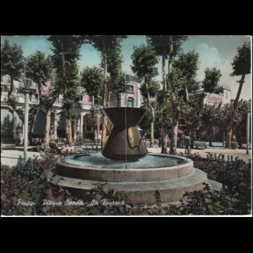 Cartolina - FIUGGI - Piazza Spada - La Fontana - 1954