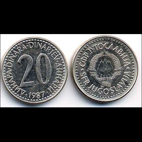 Jeps - EX-JUGOSLAVIA - 20 dinari - 1987 - circolata