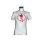 T-Shirt Bikkembergs Bianca TG XL con grande logo rosso