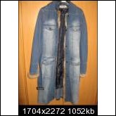 giacca in jeans trapuntata con pelliccia terranova