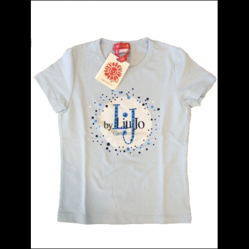 t-shirt LIU-JO GIRL  taglie dsp. 6, 8 anni  colore celeste