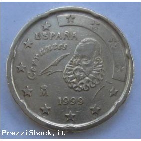 SPAGNA1999  rara 20 CENT circolata